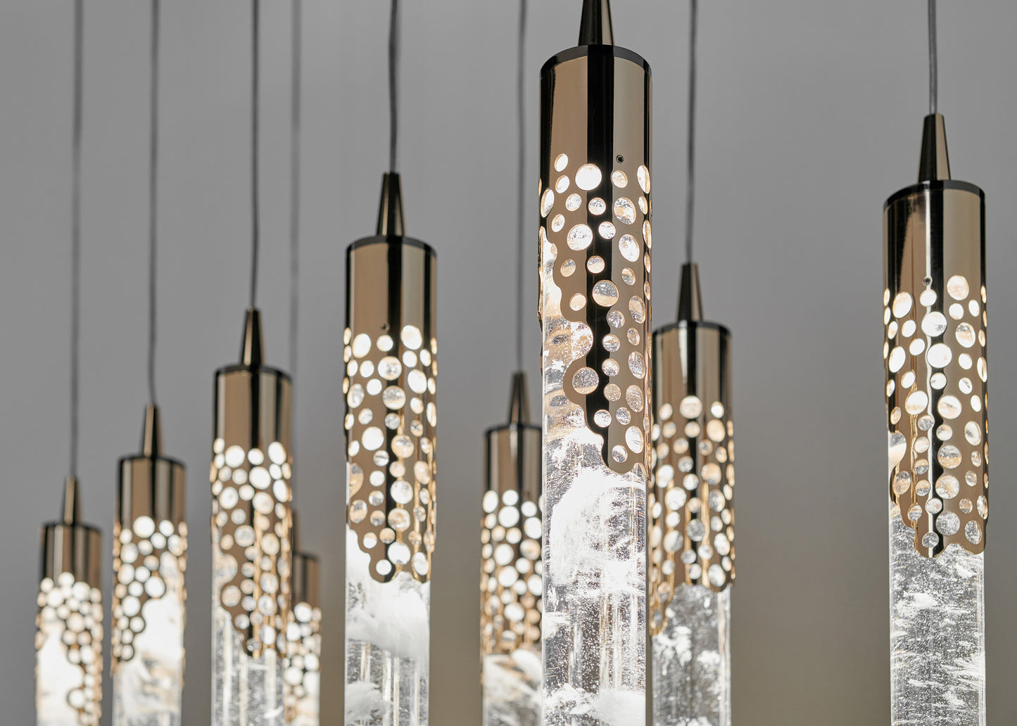 Chandelier with 10 Natural Crystal Lights 893/10