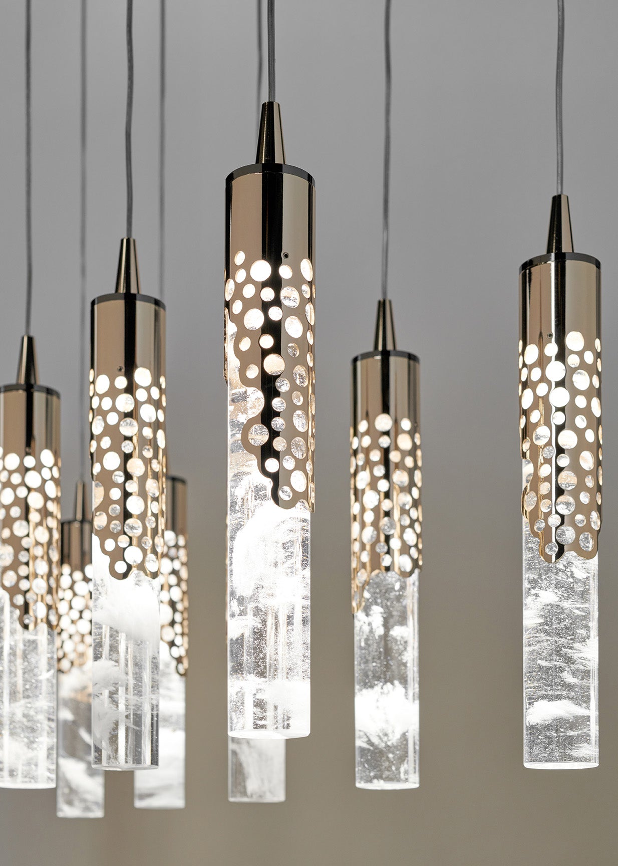 Chandelier with 10 Natural Crystal Lights 893/10