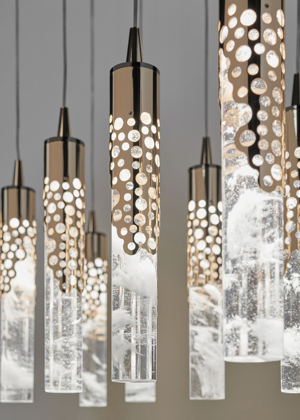 Chandelier with 10 Natural Crystal Lights 893/10