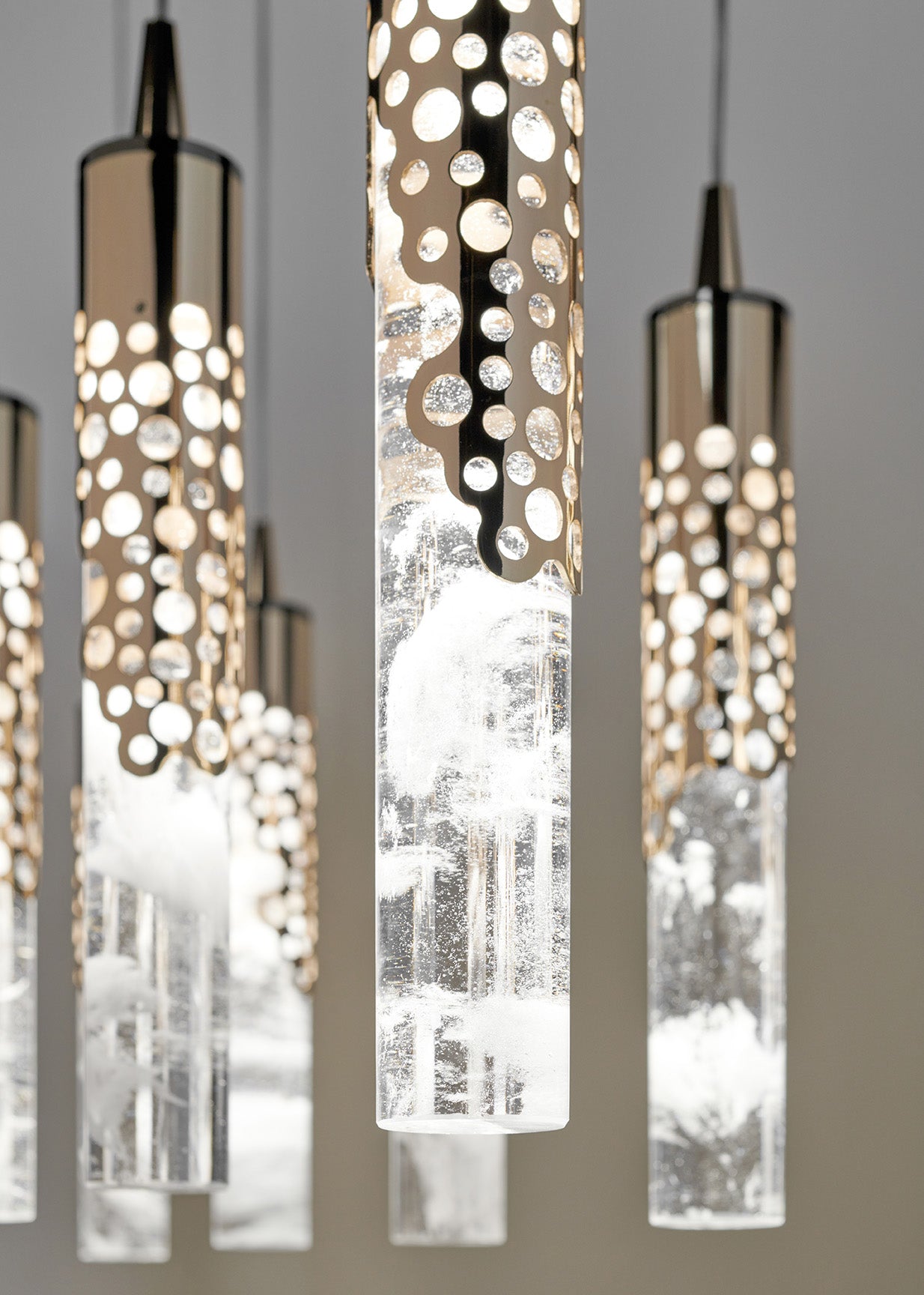 Chandelier with 10 Natural Crystal Lights 893/10