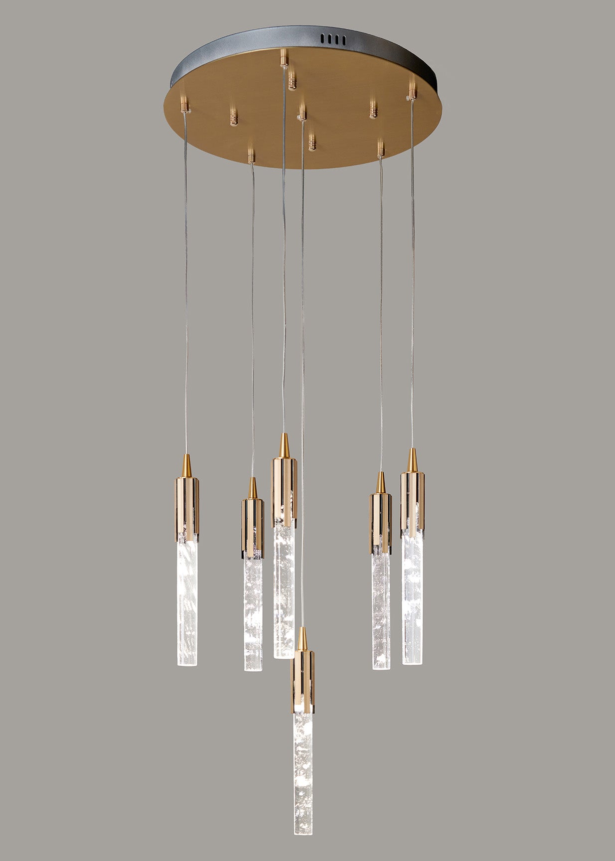 Chandelier with 6 Natural Crystal Lights 887/5+1