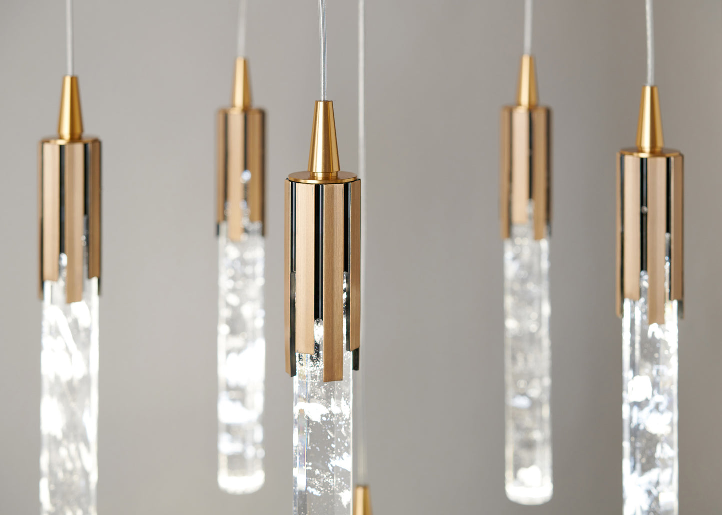 Chandelier with 6 Natural Crystal Lights 887/5+1