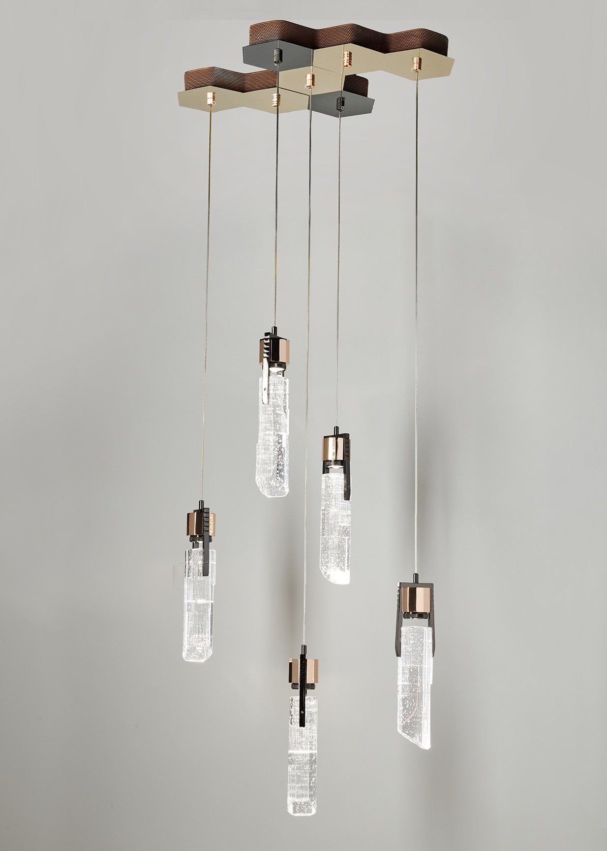 Chandelier with 5 Natural Crystal Lights 925/5