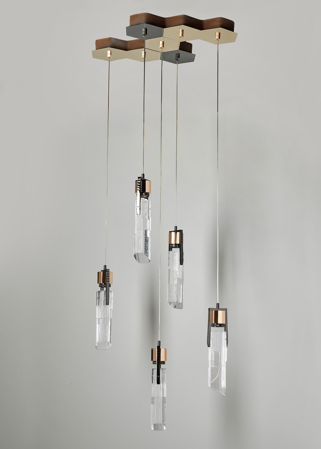 Chandelier with 5 Natural Crystal Lights 925/5