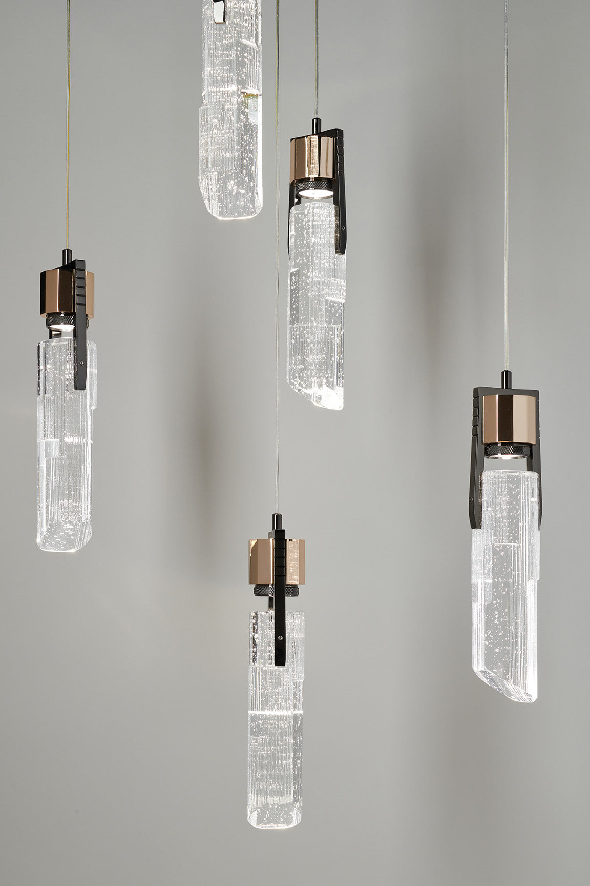 Chandelier with 5 Natural Crystal Lights 925/5