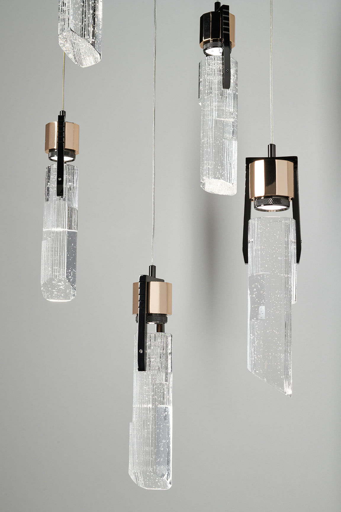 Chandelier with 5 Natural Crystal Lights 925/5