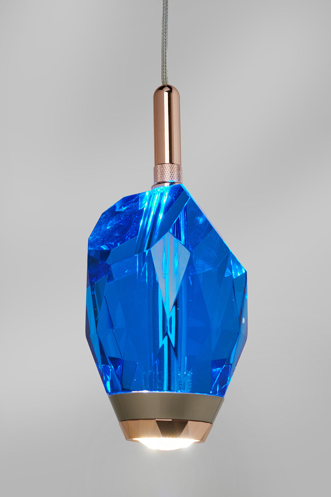 Single Blue Crystal Light Chandelier 926/1