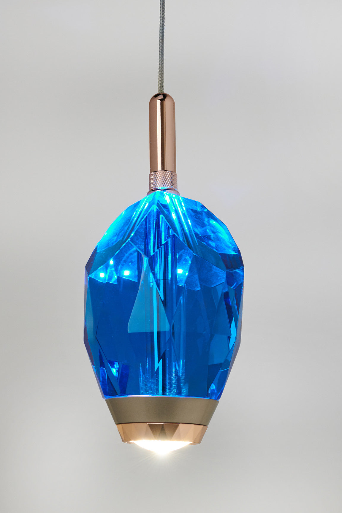 Single Blue Crystal Light Chandelier 926/1