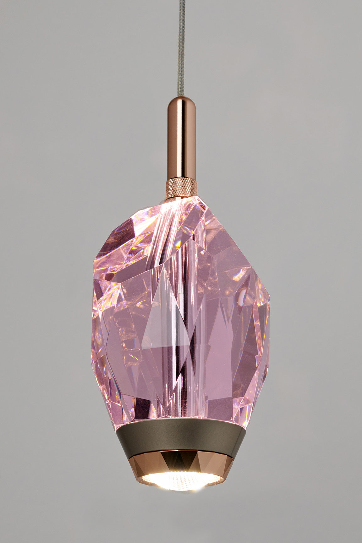 Single Pink Crystal Light Chandelier 926/1