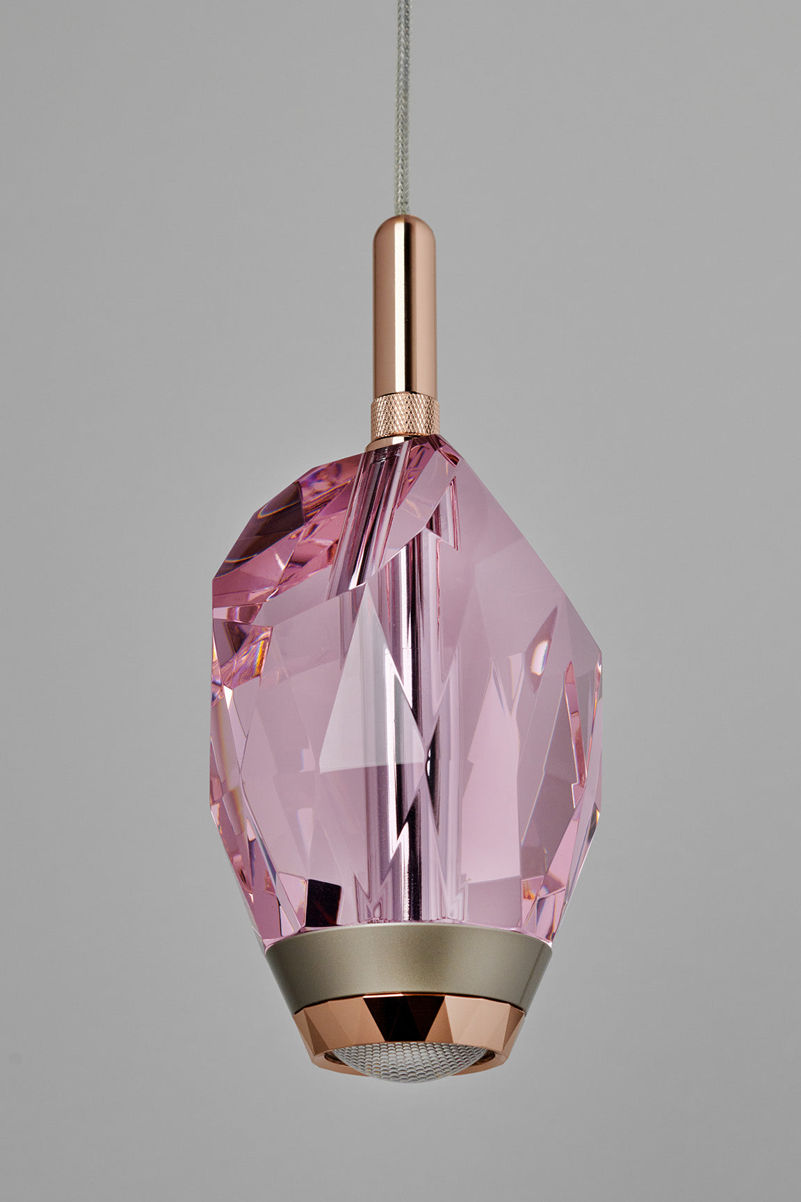 Single Pink Crystal Light Chandelier 926/1