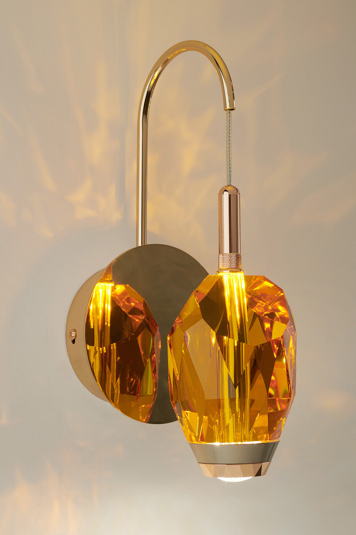 Singe Orange Crystal Light Fixture 926/1W