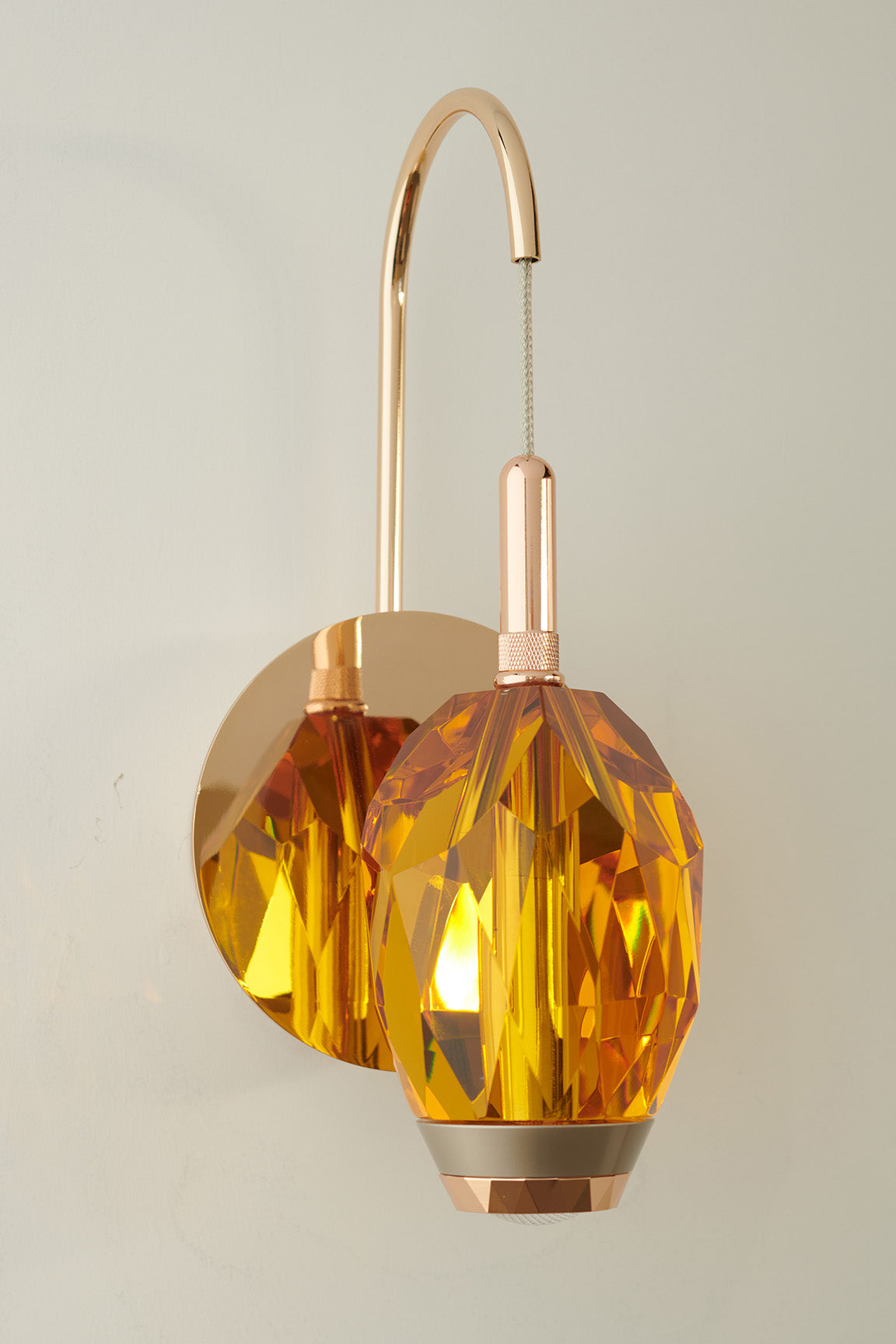 Singe Orange Crystal Light Fixture 926/1W