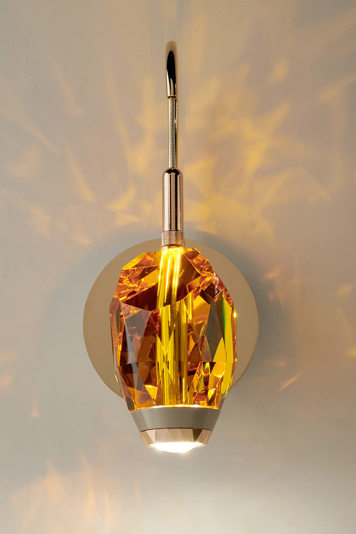 Singe Orange Crystal Light Fixture 926/1W