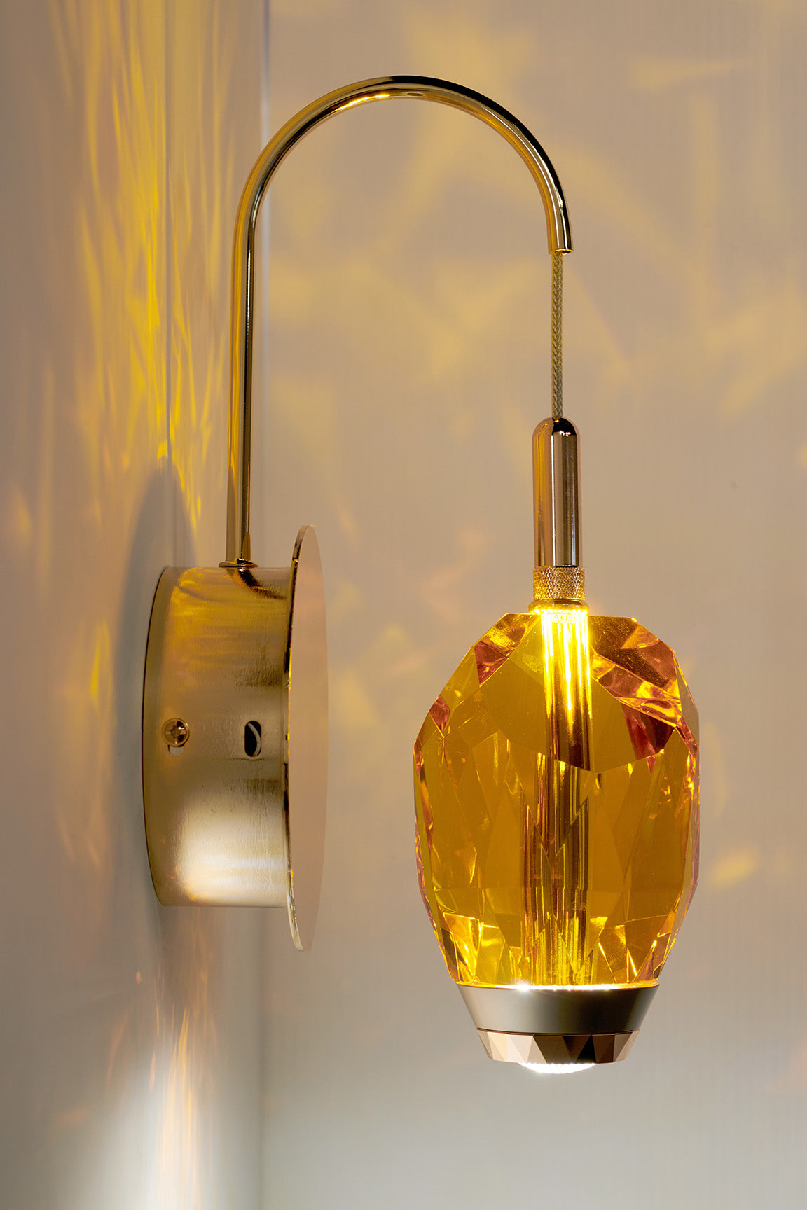Singe Orange Crystal Light Fixture 926/1W