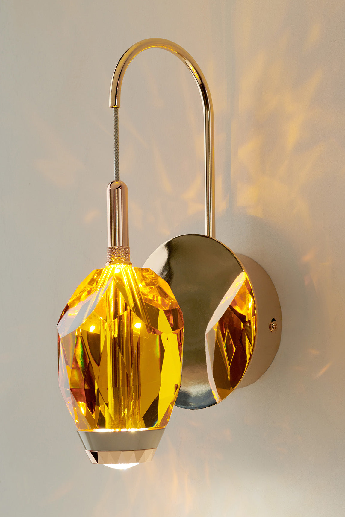 Singe Orange Crystal Light Fixture 926/1W
