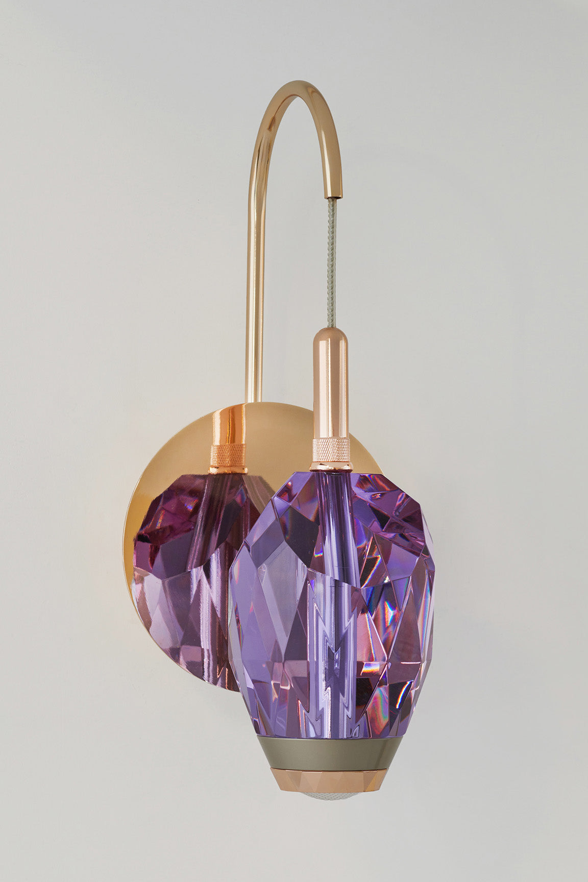 Single Amethyst Crystal Light Fixture 926/1W
