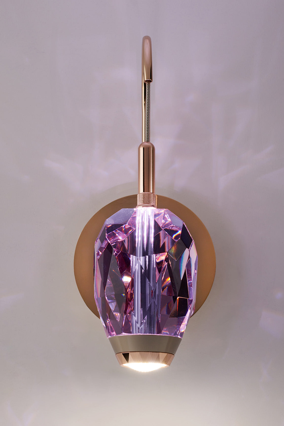 Single Amethyst Crystal Light Fixture 926/1W