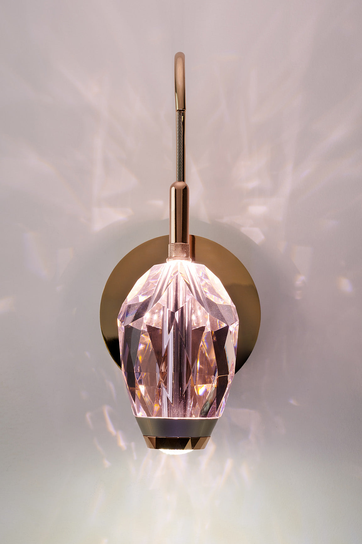 Single Pink Crystal Light Fixture 926/1W