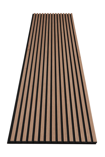 Acoustic Slat Wood Wall Panels Mocha