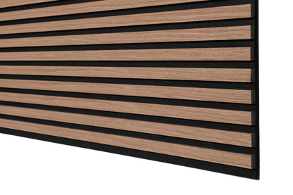 Acoustic Slat Wood Wall Panels Mocha