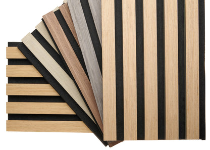 Acoustic Slat Wood Wall Panels Smoke