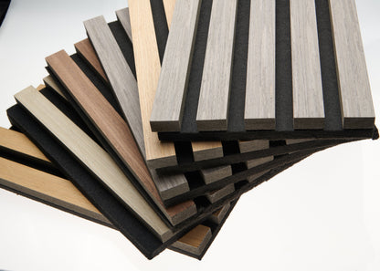 Acoustic Slat Wood Wall Panels Smoke