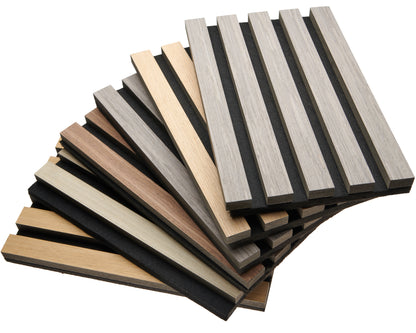 Acoustic Slat Wood Wall Panels London Fog