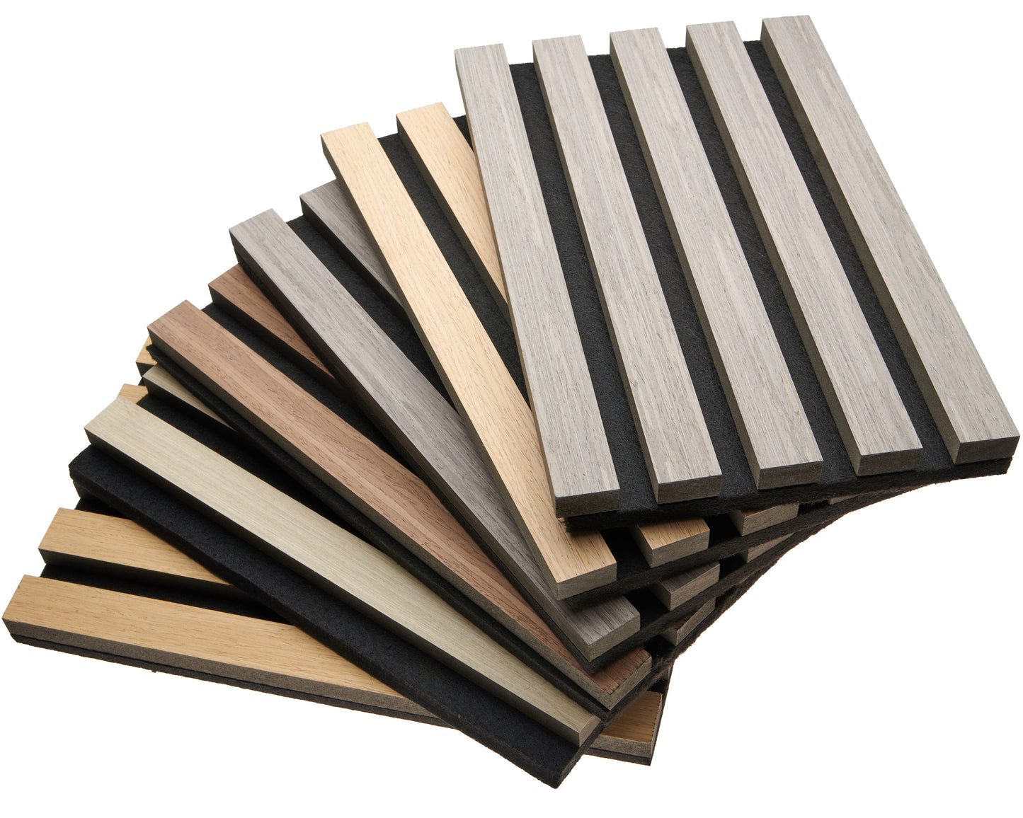 Acoustic Slat Wood Wall Panels Smoke