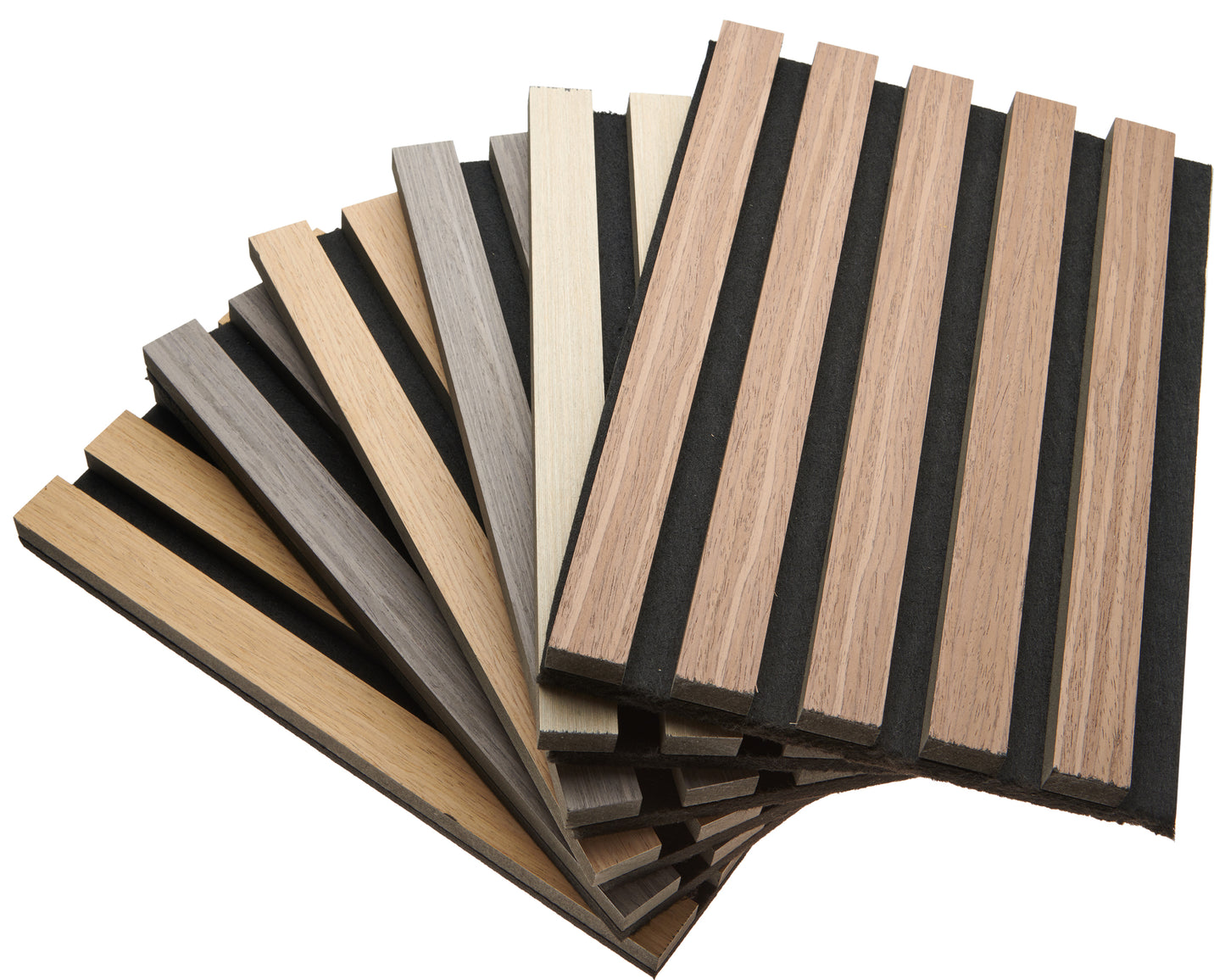 Acoustic Slat Wood Wall Panels Black