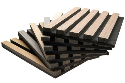 Acoustic Slat Wood Wall Panels Black